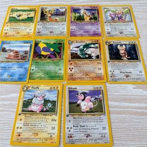 Rare Lot of 10 Pokémon FIRST EDITION Trading Card Set!! MINT Wont last !